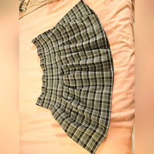 Plaid Black and White‎ Women's Skirt